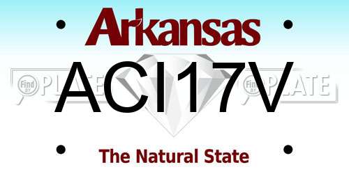 ACI17V Arkansas License Plate