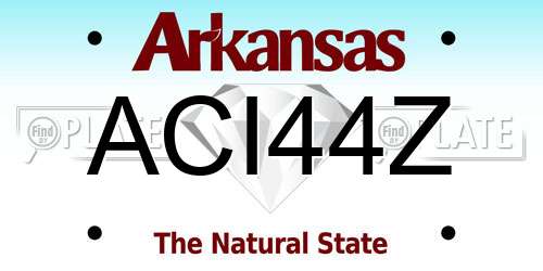 ACI44Z Arkansas License Plate