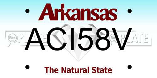 ACI58V Arkansas License Plate