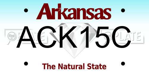ACK15C Arkansas License Plate