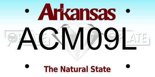 ACM09L Arkansas License Plate