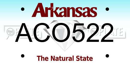 ACO522 Arkansas License Plate