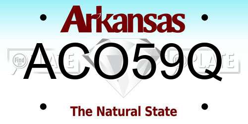 ACO59Q Arkansas License Plate