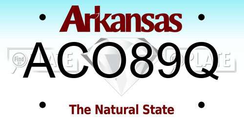 ACO89Q Arkansas License Plate