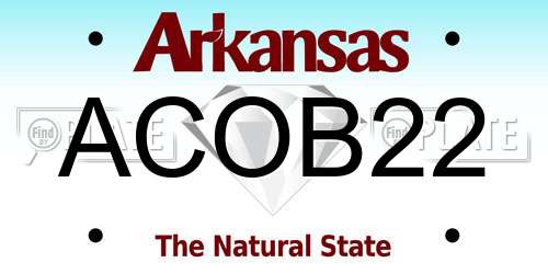 ACOB22 Arkansas License Plate