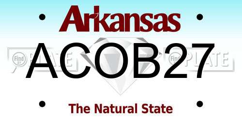ACOB27 Arkansas License Plate