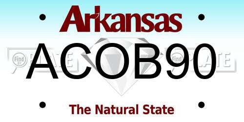 ACOB90 Arkansas License Plate