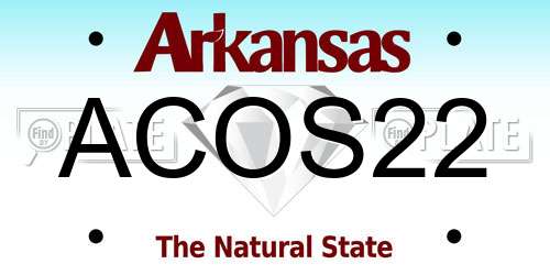 ACOS22 Arkansas License Plate