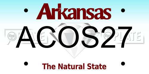 ACOS27 Arkansas License Plate