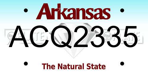 ACQ2335 Arkansas License Plate