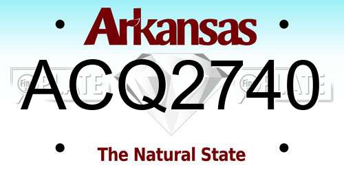 ACQ2740 Arkansas License Plate
