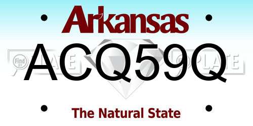 ACQ59Q Arkansas License Plate