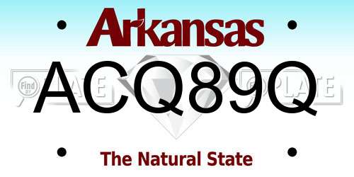 ACQ89Q Arkansas License Plate