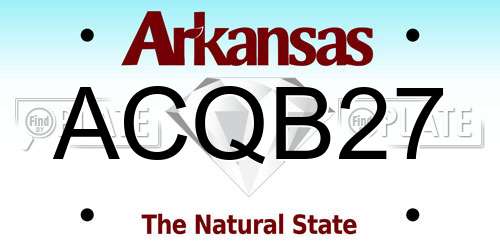 ACQB27 Arkansas License Plate