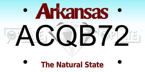 ACQB72 Arkansas License Plate