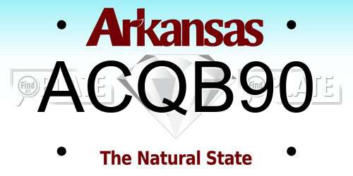 ACQB90 Arkansas License Plate
