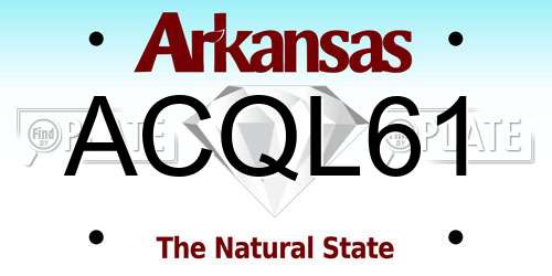 ACQL61 Arkansas License Plate