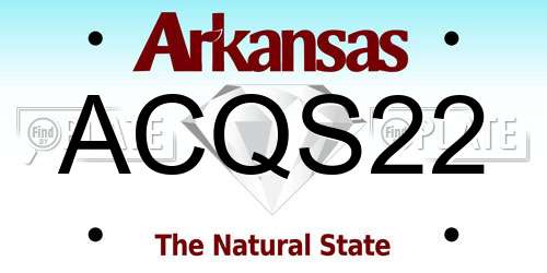 ACQS22 Arkansas License Plate