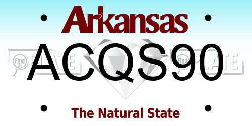ACQS90 Arkansas License Plate