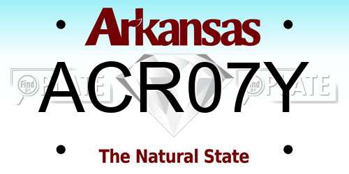 ACR07Y Arkansas License Plate