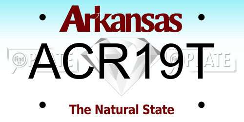 ACR19T Arkansas License Plate