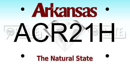 ACR21H Arkansas License Plate
