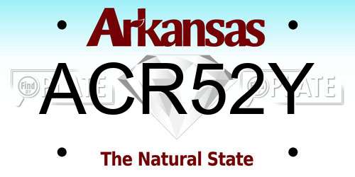 ACR52Y Arkansas License Plate