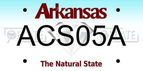 ACS05A Arkansas License Plate