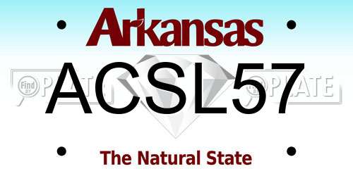 ACSL57 Arkansas License Plate