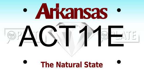 ACT11E Arkansas License Plate