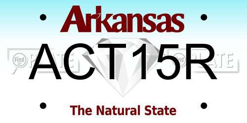 ACT15R Arkansas License Plate