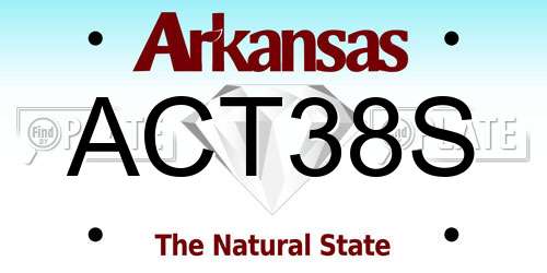 ACT38S Arkansas License Plate