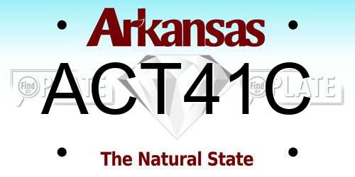 ACT41C Arkansas License Plate