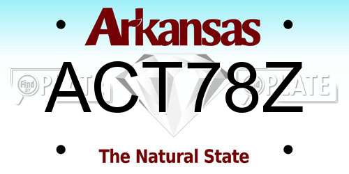 ACT78Z Arkansas License Plate