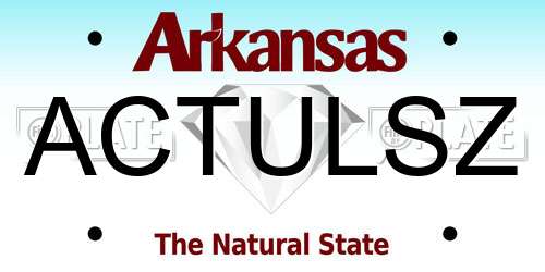 ACTULSZ Arkansas License Plate