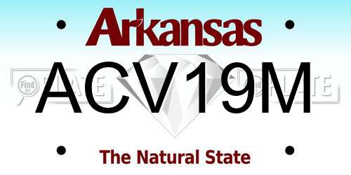 ACV19M Arkansas License Plate
