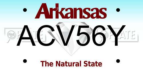 ACV56Y Arkansas License Plate