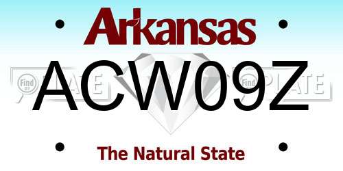 ACW09Z Arkansas License Plate