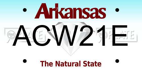 ACW21E Arkansas License Plate