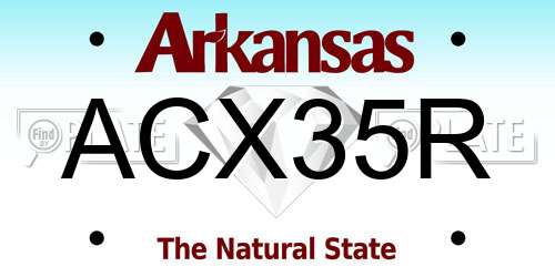 ACX35R Arkansas License Plate