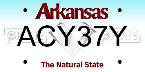 ACY37Y Arkansas License Plate