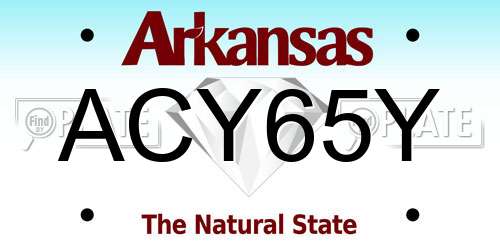 ACY65Y Arkansas License Plate