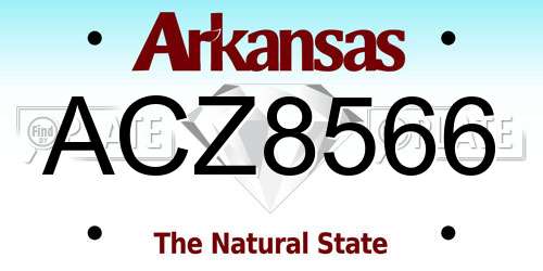 ACZ8566 Arkansas License Plate
