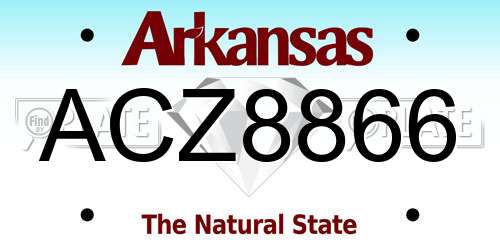 ACZ8866 Arkansas License Plate