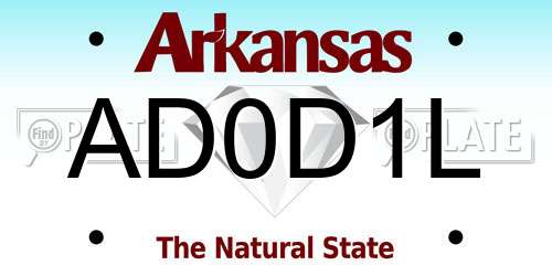 AD0D1L Arkansas License Plate