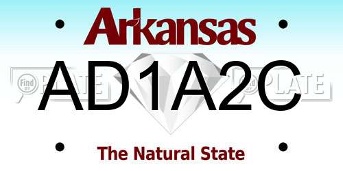 AD1A2C Arkansas License Plate