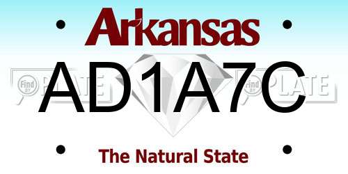 AD1A7C Arkansas License Plate