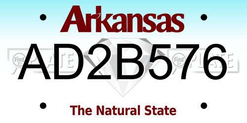 AD2B576 Arkansas License Plate