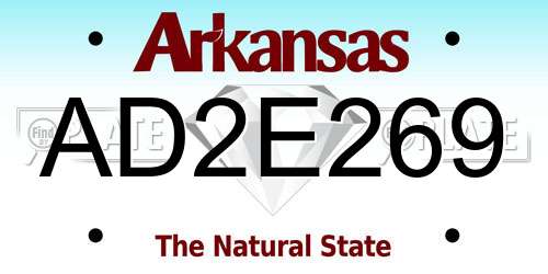 AD2E269 Arkansas License Plate