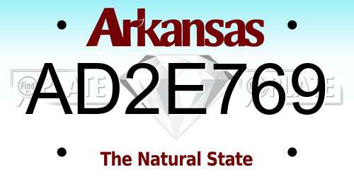 AD2E769 Arkansas License Plate